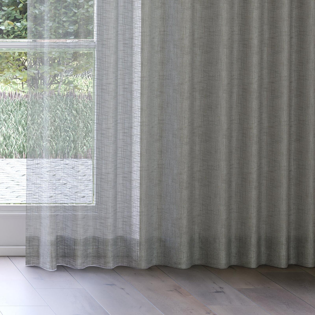 Sekers Lomond Dust fire retardant curtain fabric, view 3