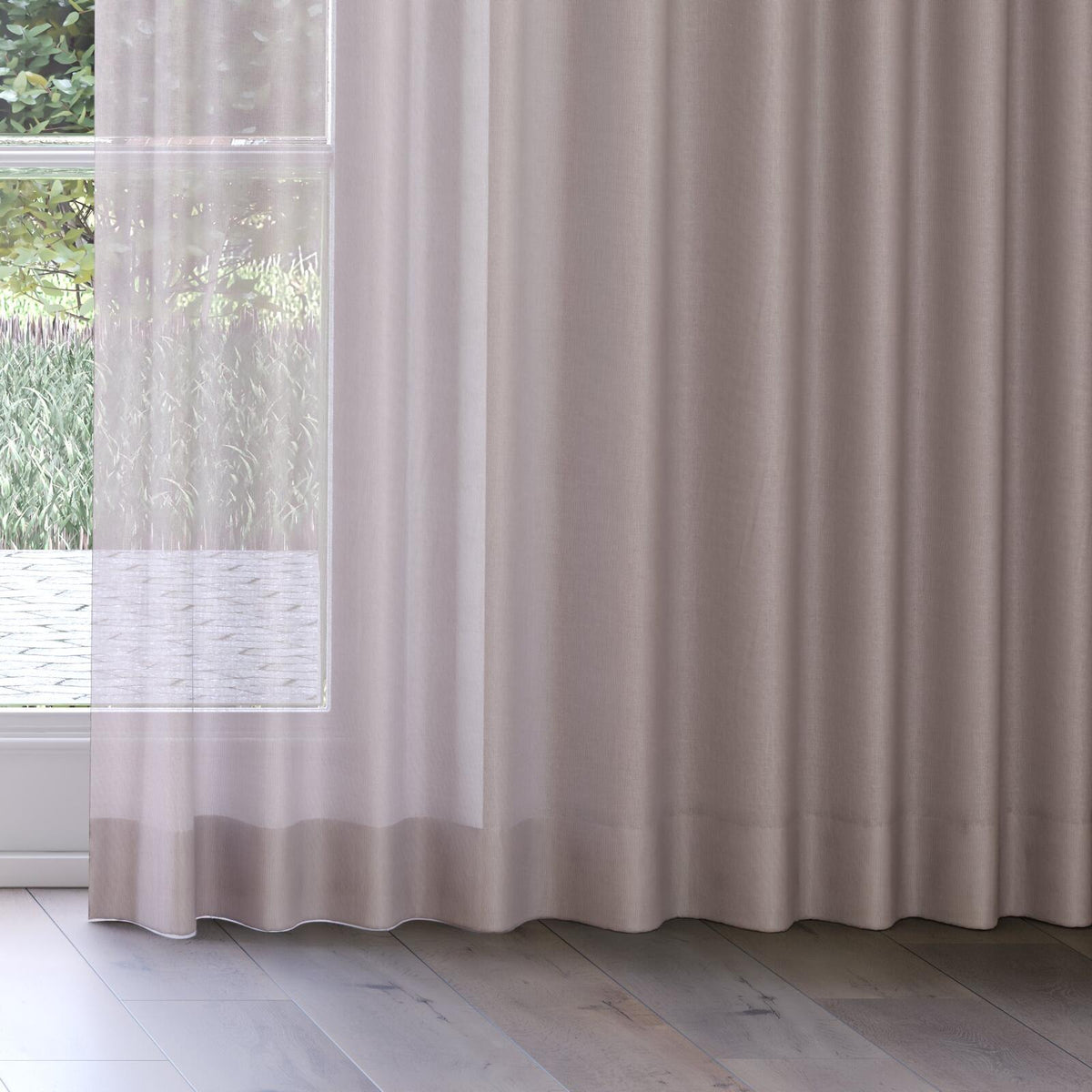 Sekers Barat Tulipwood fire retardant curtain fabric, view 3