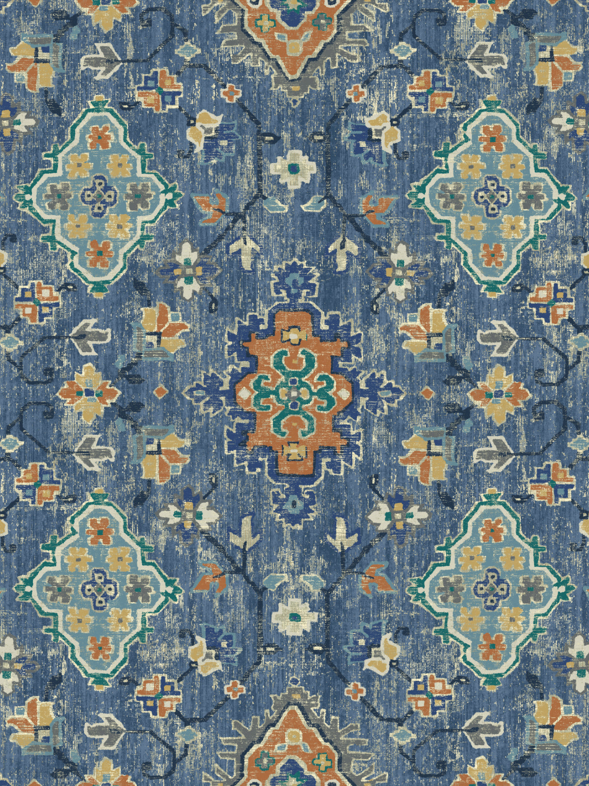 Edmund Bell Fiesta Denim fabric flat