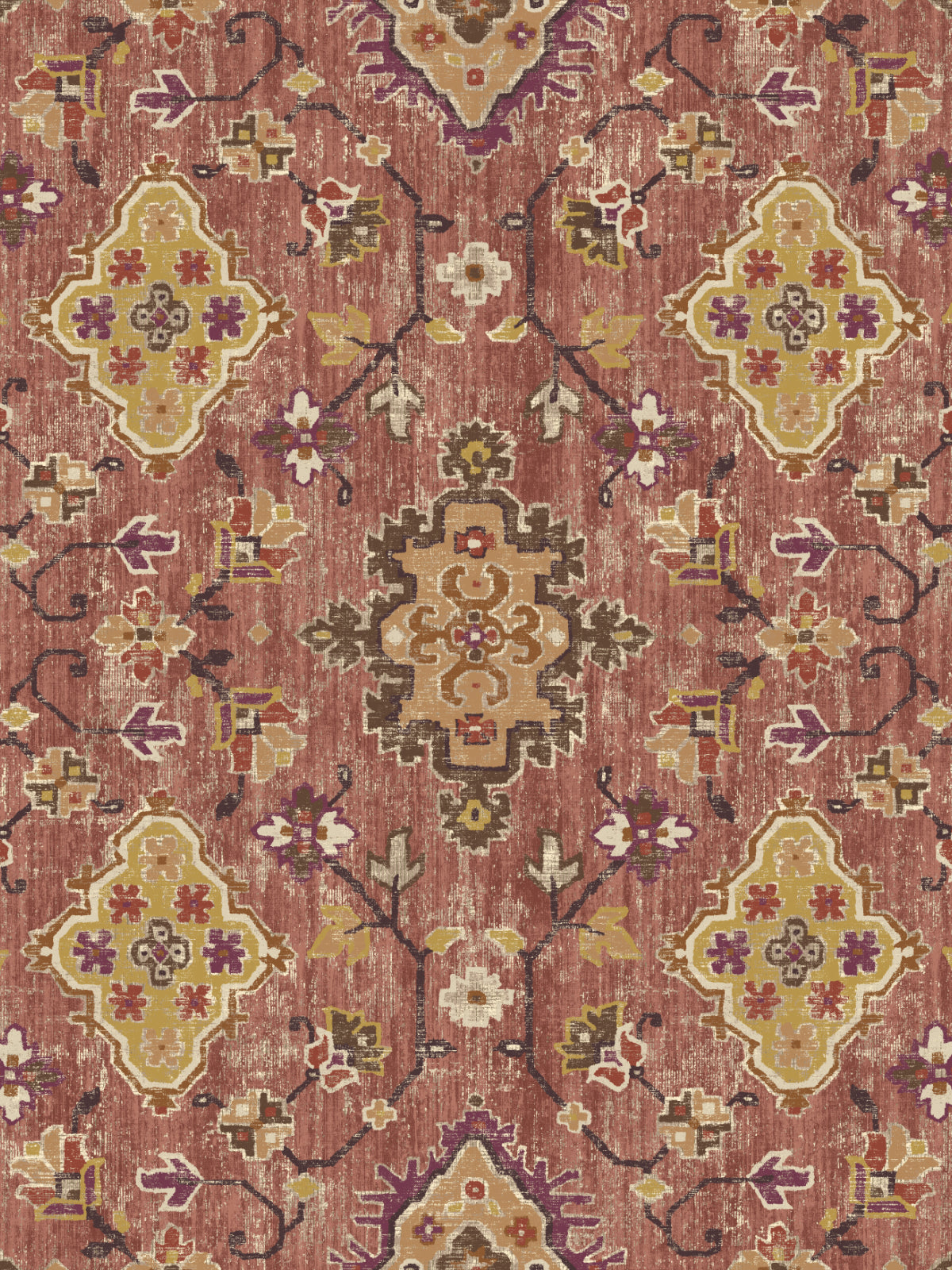 Edmund Bell Fiesta Ginger fabric flat
