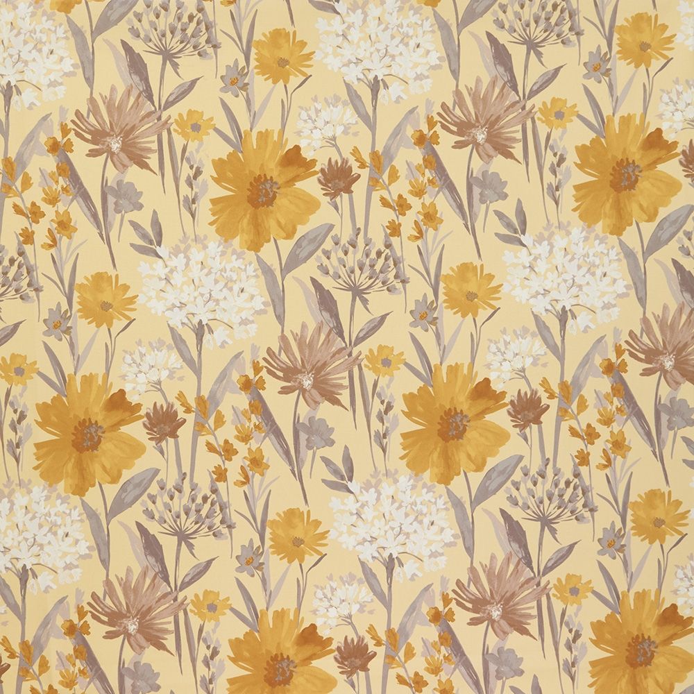 ILIV Fleur Ochre Fire Retardant Curtains