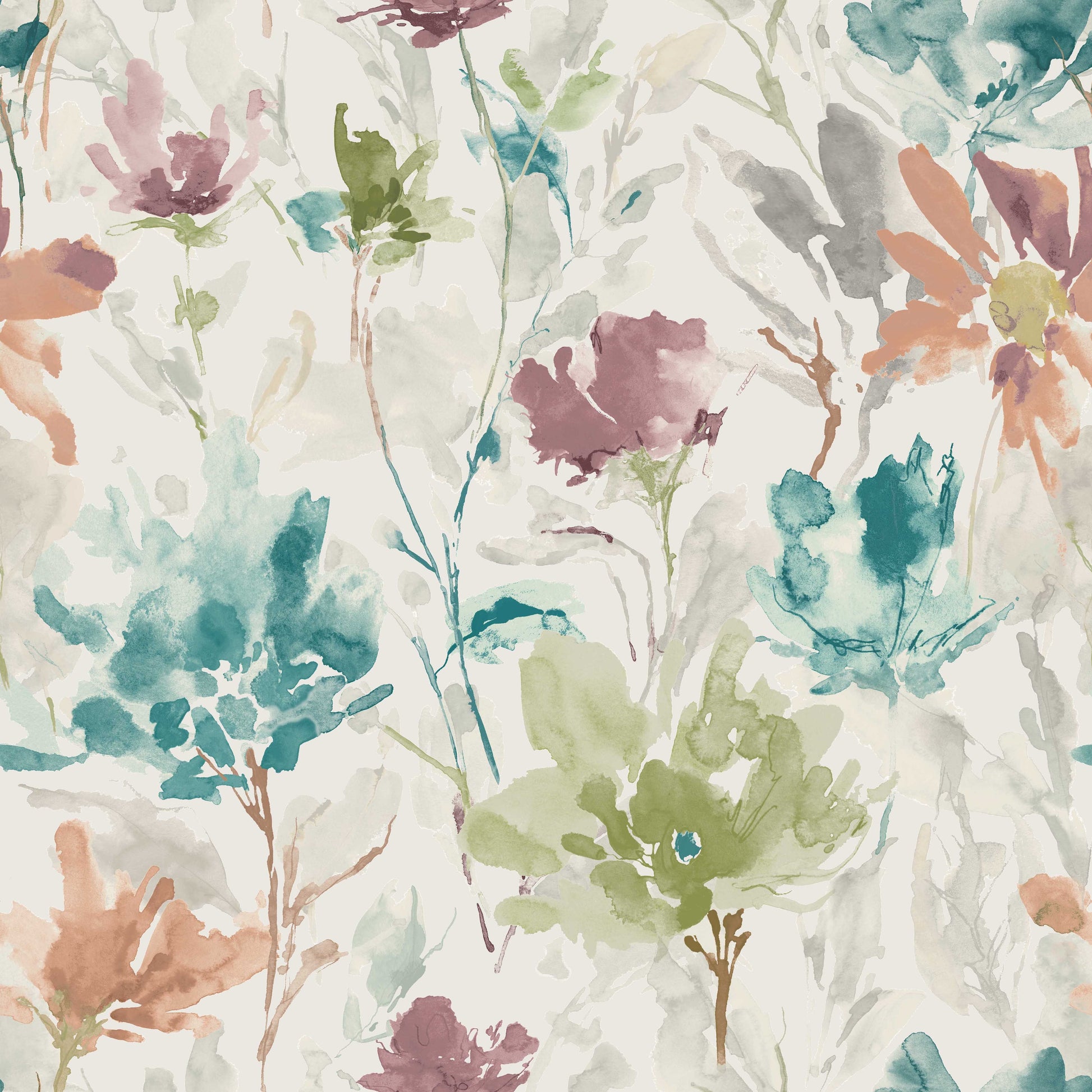 ILIV Flora Aquamarine Fire Retardant Curtains