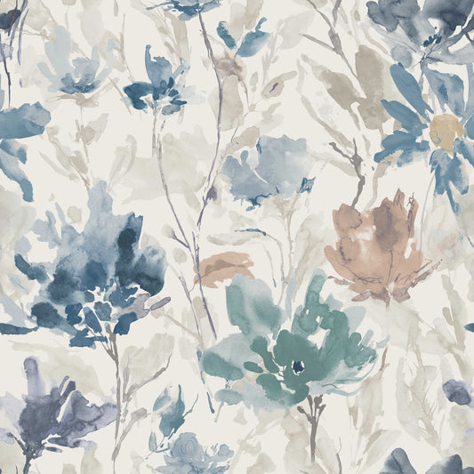 ILIV Flora Slate Blue Fire Retardant Curtains