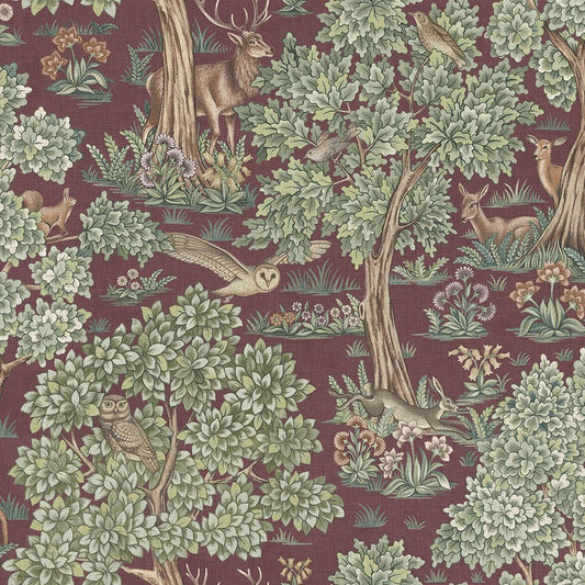 ILIV Forest Canopy Bordeaux Fire Retardant Curtains
