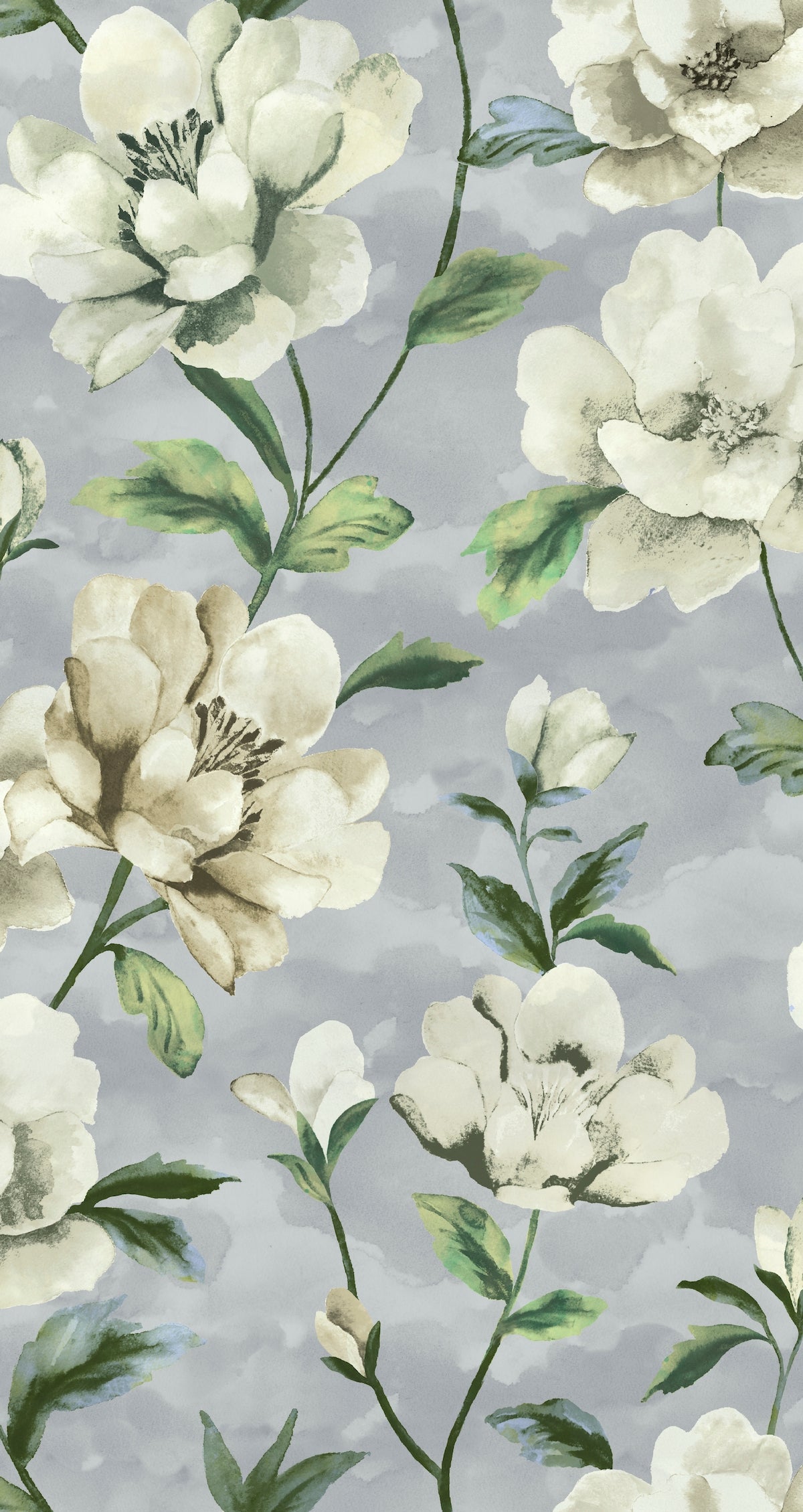 Gardenia Forest - Edmund Bell Nature Reserve print fabric flat