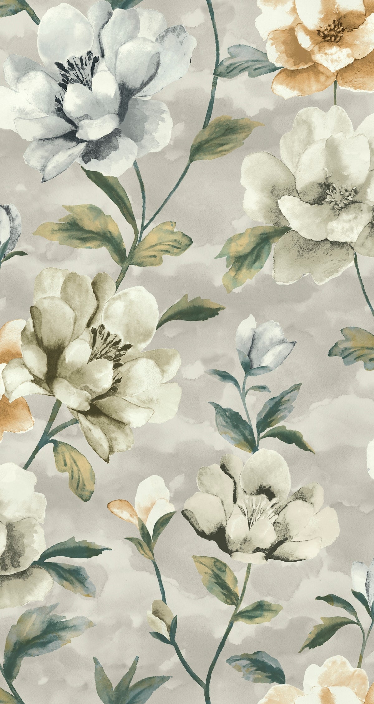 Gardenia Pepper - Edmund Bell Nature Reserve print fabric flat