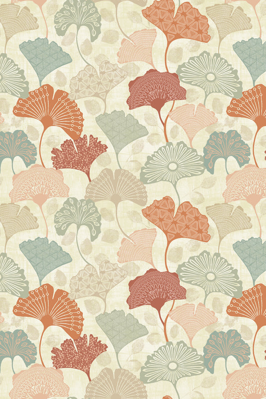 Skopos Gingko Papaya Fire Retardant Curtains