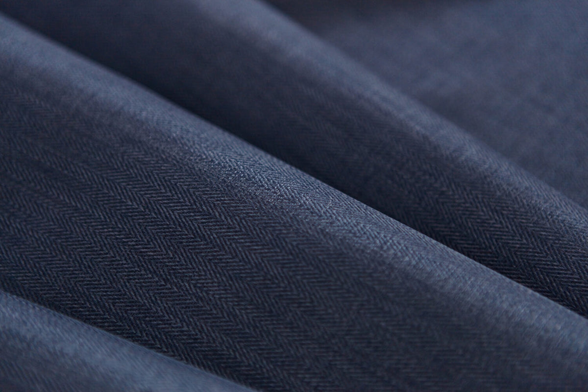 Edinburgh Weavers Gravity Blue Fire Retardant Curtains