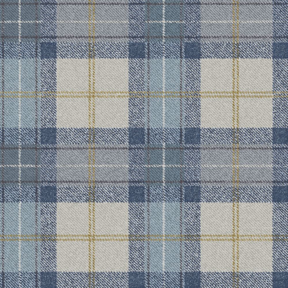 Edmund Bell Greenwich Indigo Fire Retardant Curtains