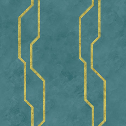 Edmund Bell Groove Teal fabric flat