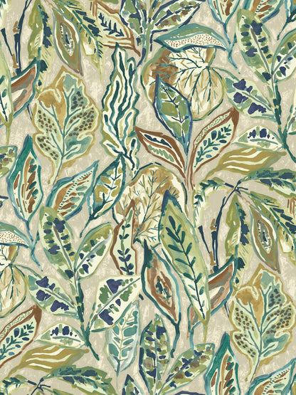 Edmund Bell Habitat Pesto fabric flat