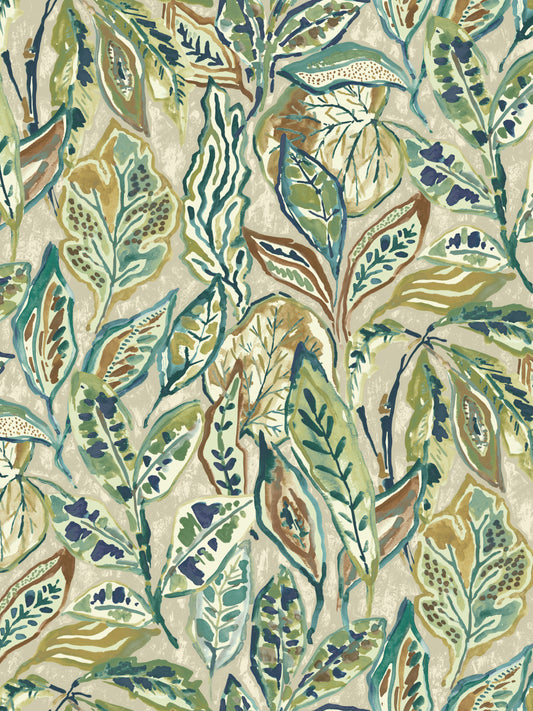 Edmund Bell Habitat Pesto fabric flat