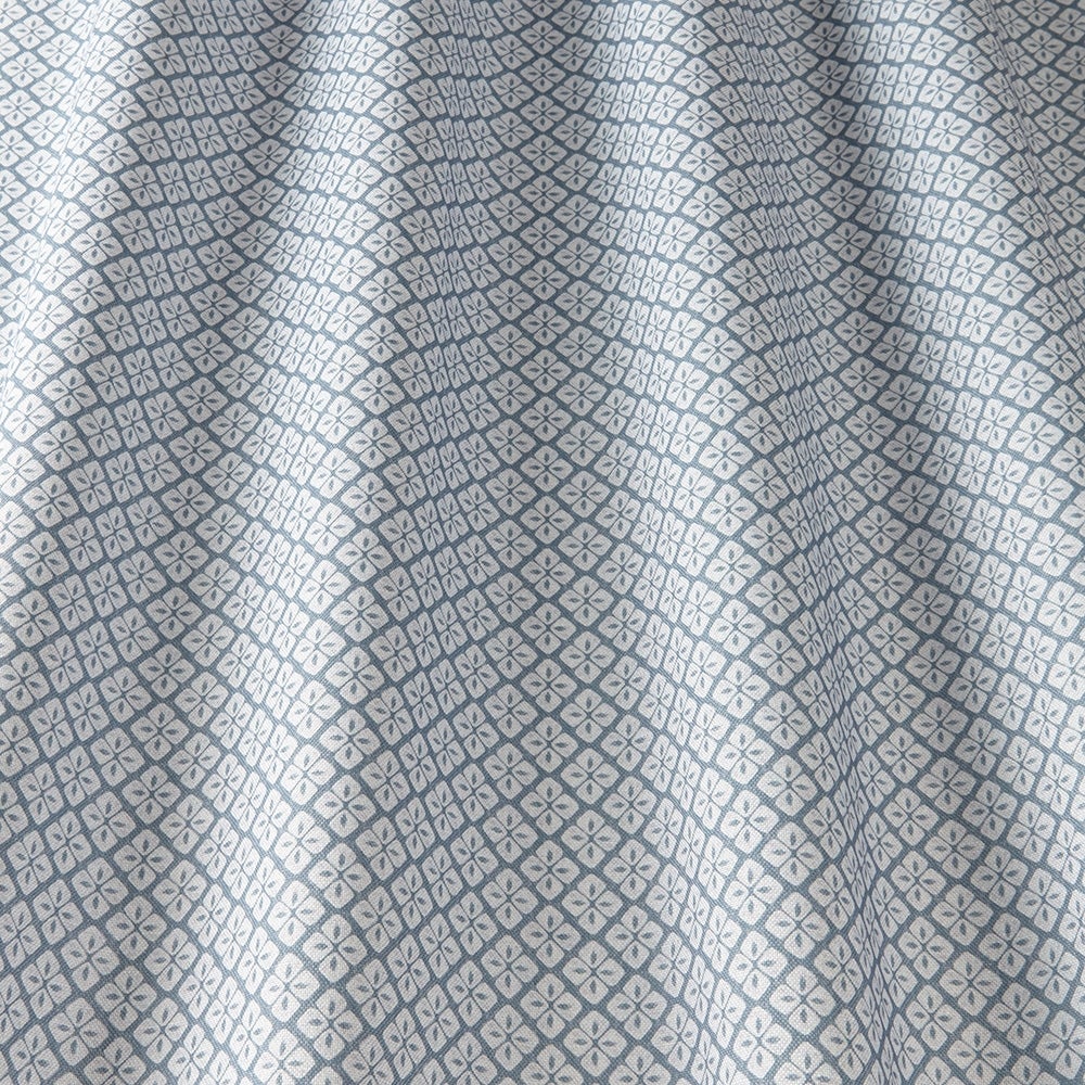 ILIV Asby Slate Blue Fire Retardant Curtains wavy