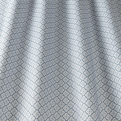 ILIV Asby Slate Blue Fire Retardant Curtains wavy