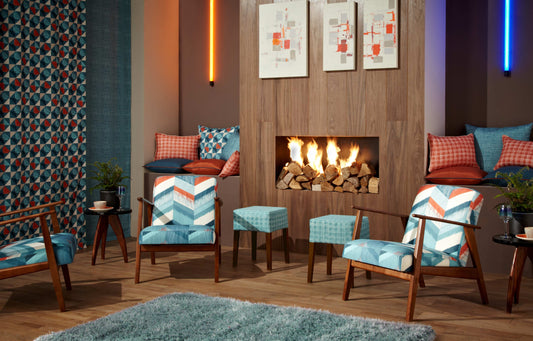 ILIV Bergen Aqua Fire Retardant Curtains lifestyle