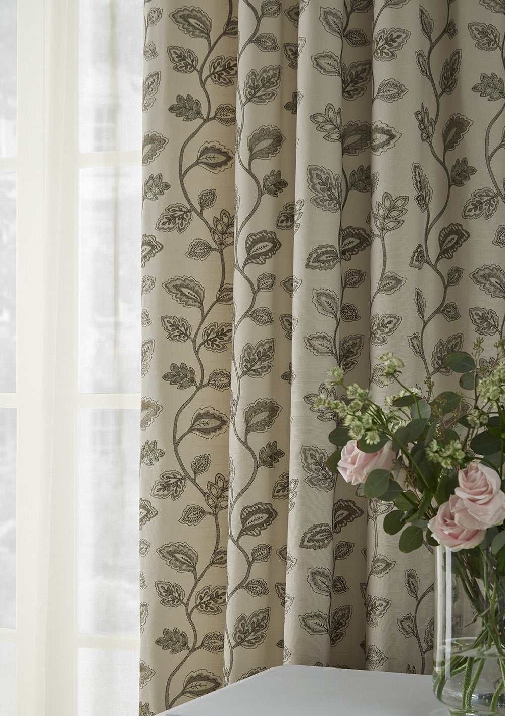 ILIV Briar Olive Fire Retardant Curtains lifestyle