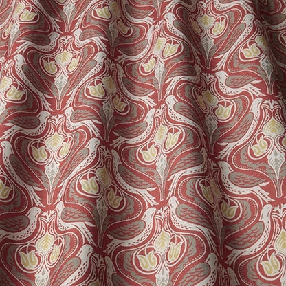 ILIV Cavendish Claret Fire Retardant Curtains wavy