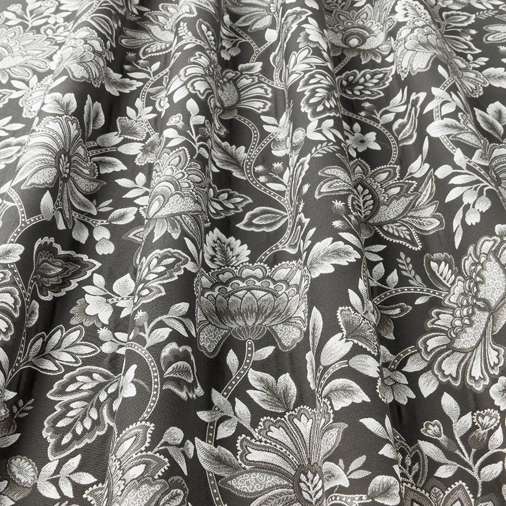 ILIV Clara Charcoal Fire Retardant Curtains wavy