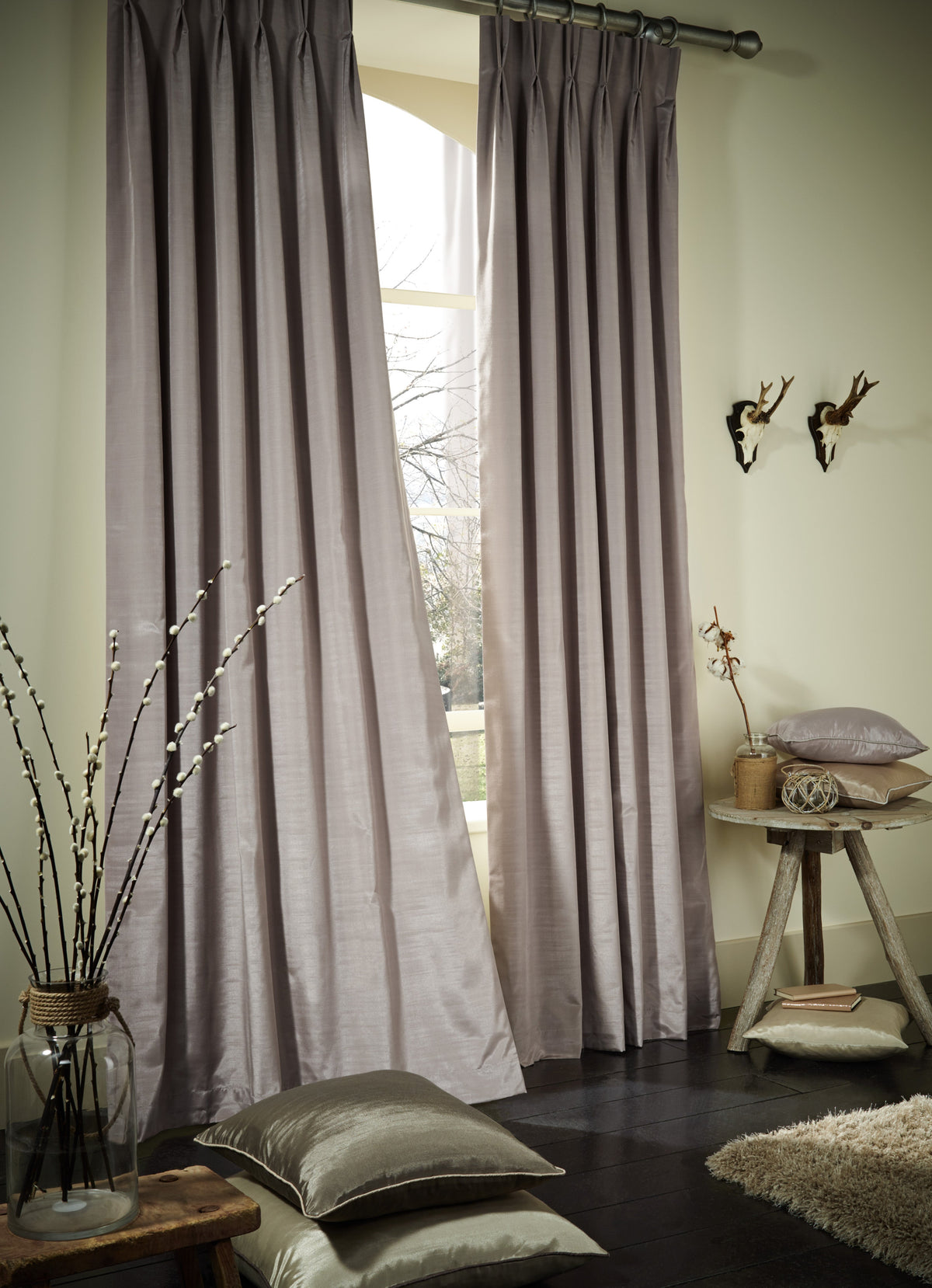 ILIV Elegance Blush Fire Retardant Curtains lifestyle