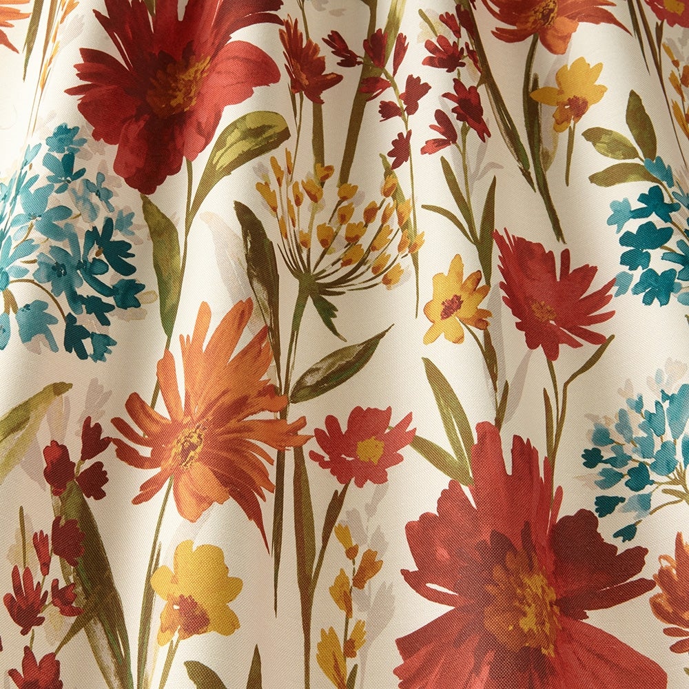 ILIV Fleur Ruby Fire Retardant Curtains wavy