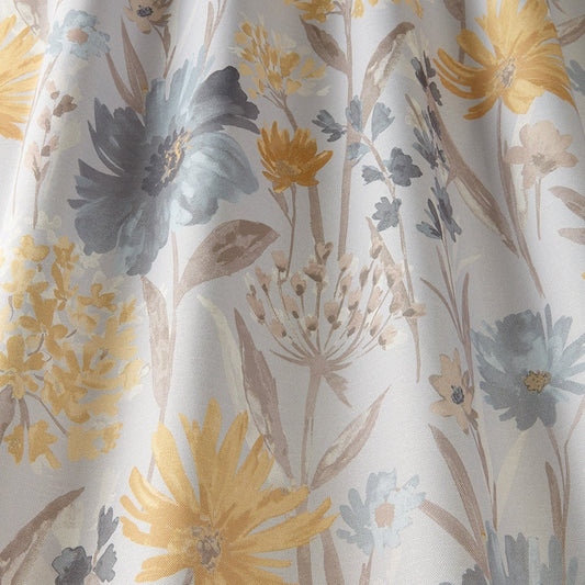 ILIV Fleur Wedgewood Fire Retardant Curtains wavy