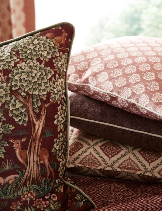 ILIV Forest Canopy Bordeaux Fire Retardant Curtains lifestyle