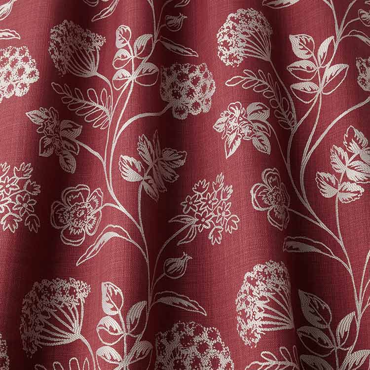 ILIV Grassington Bordeaux Fire Retardant Curtains wavy