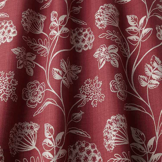 ILIV Grassington Bordeaux Fire Retardant Curtains wavy