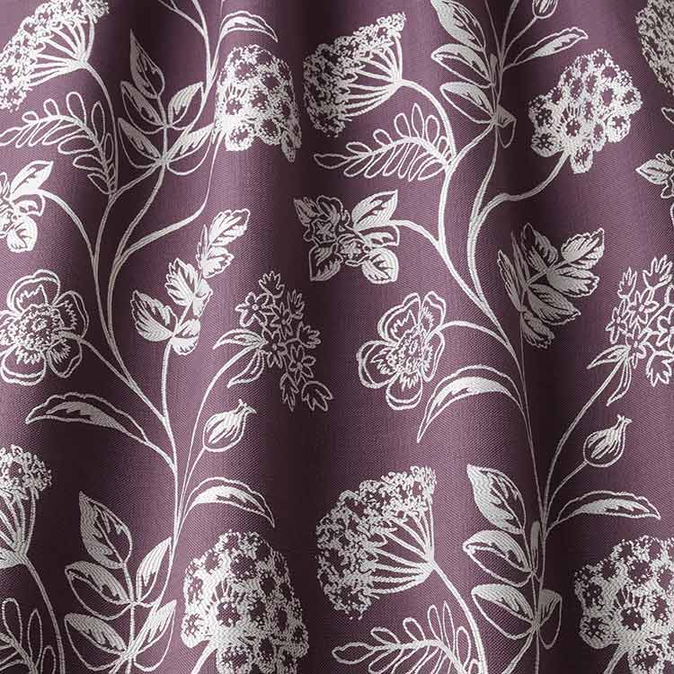 ILIV Grassington Plum Fire Retardant Curtains wavy