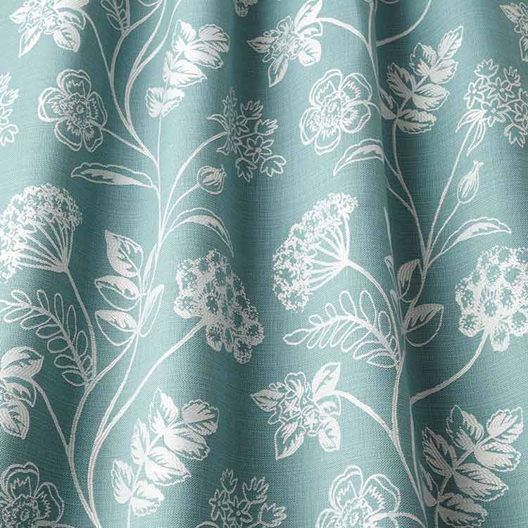 ILIV Grassington Teal Fire Retardant Curtains wavy