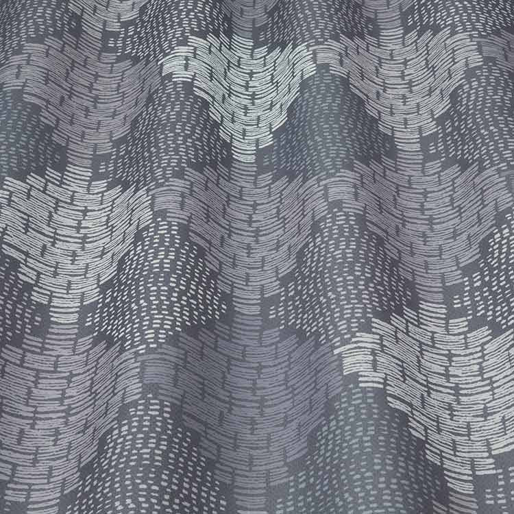 ILIV Hanover Charcoal Fire Retardant Curtains wavy
