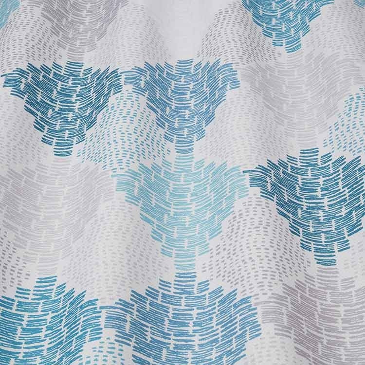 ILIV Hanover Teal Fire Retardant Curtains wavy