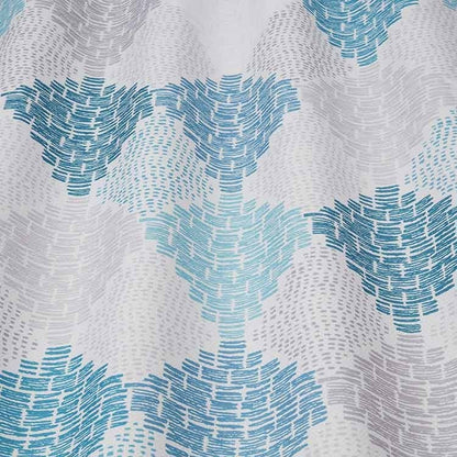 ILIV Hanover Teal Fire Retardant Curtains wavy