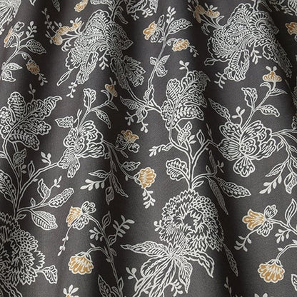 ILIV Hardwick Charcoal Fire Retardant Curtains wavy