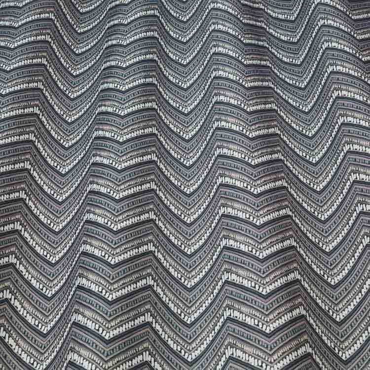 ILIV Helsinki Charcoal Fire Retardant Curtains wavy