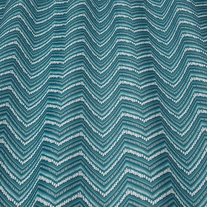 ILIV Helsinki Teal Fire Retardant Curtains wavy