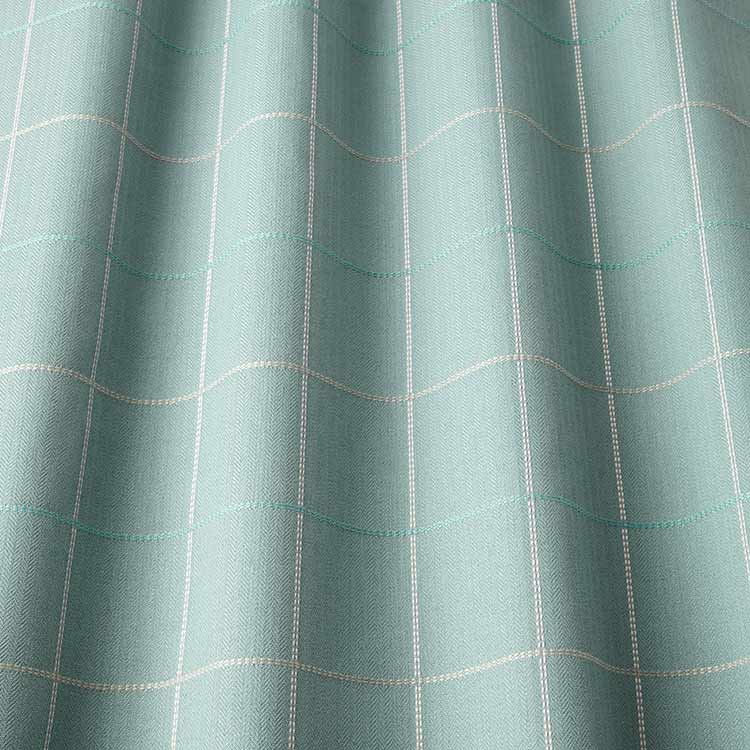 ILIV Ingleton Teal Fire Retardant Curtains wavy