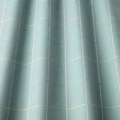 ILIV Ingleton Teal Fire Retardant Curtains wavy