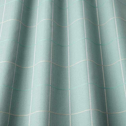 ILIV Ingleton Teal Fire Retardant Curtains wavy