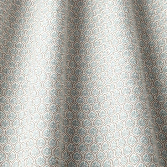 ILIV Leyburn Teal Fire Retardant Curtains wavy