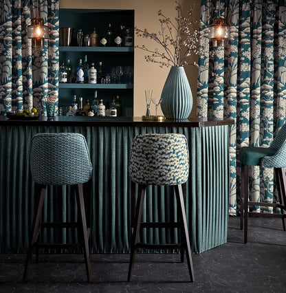 ILIV Matsu Slate Blue Fire Retardant Curtains lifestyle