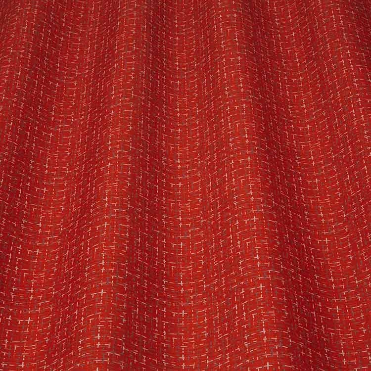 ILIV Norway Claret Fire Retardant Curtains wavy
