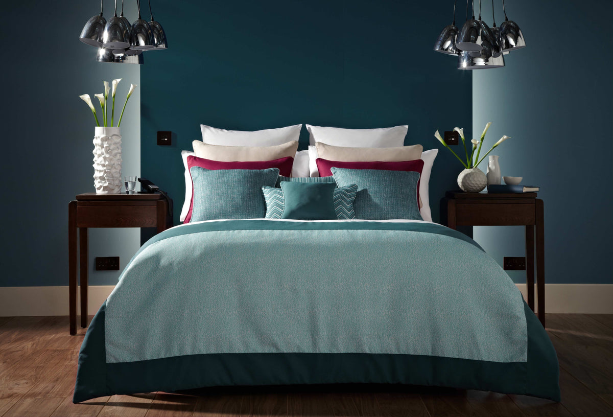 ILIV Norway Teal Fire Retardant Curtains lifestyle