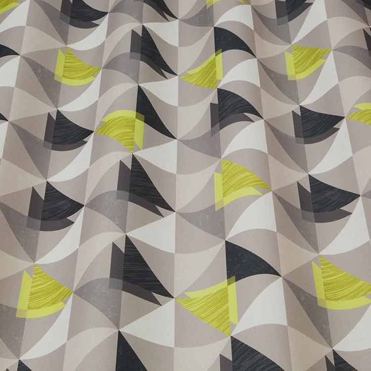 ILIV Oslo Lime Fire Retardant Curtains wavy