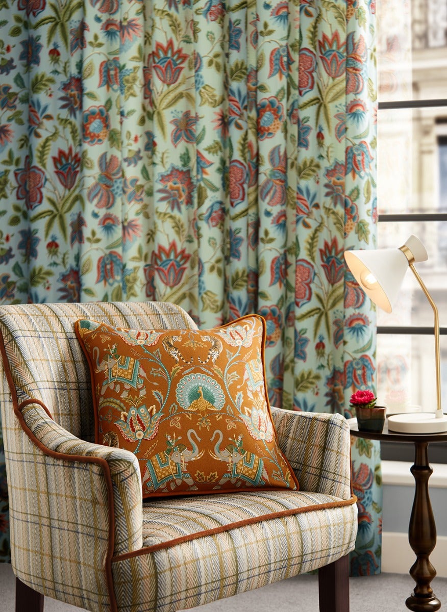 ILIV Sanchita Papaya Fire Retardant Curtains lifestyle