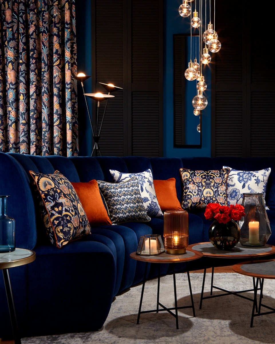 ILIV Sanchita Sapphire Fire Retardant Curtains lifestyle
