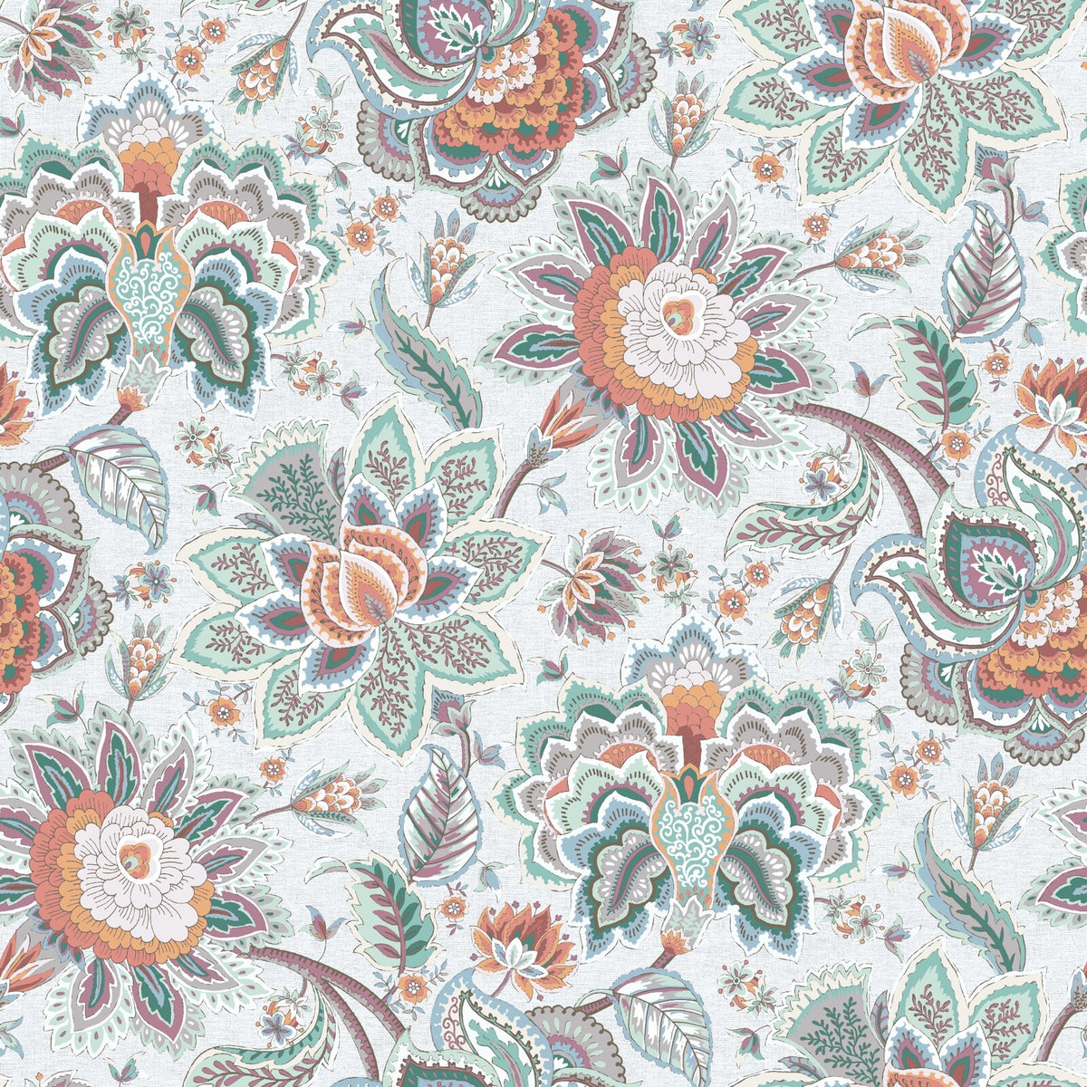 Edmund Bell Imari Apricot Fire Retardant Curtain Fabric