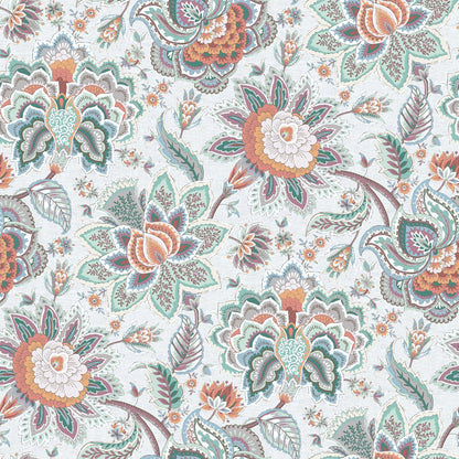 Edmund Bell Imari Apricot Fire Retardant Curtain Fabric