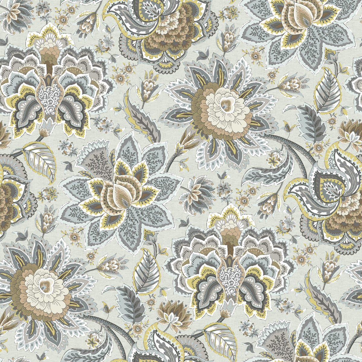 Edmund Bell Imari Ash Fire Retardant Curtain Fabric