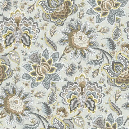 Edmund Bell Imari Ash Fire Retardant Curtain Fabric